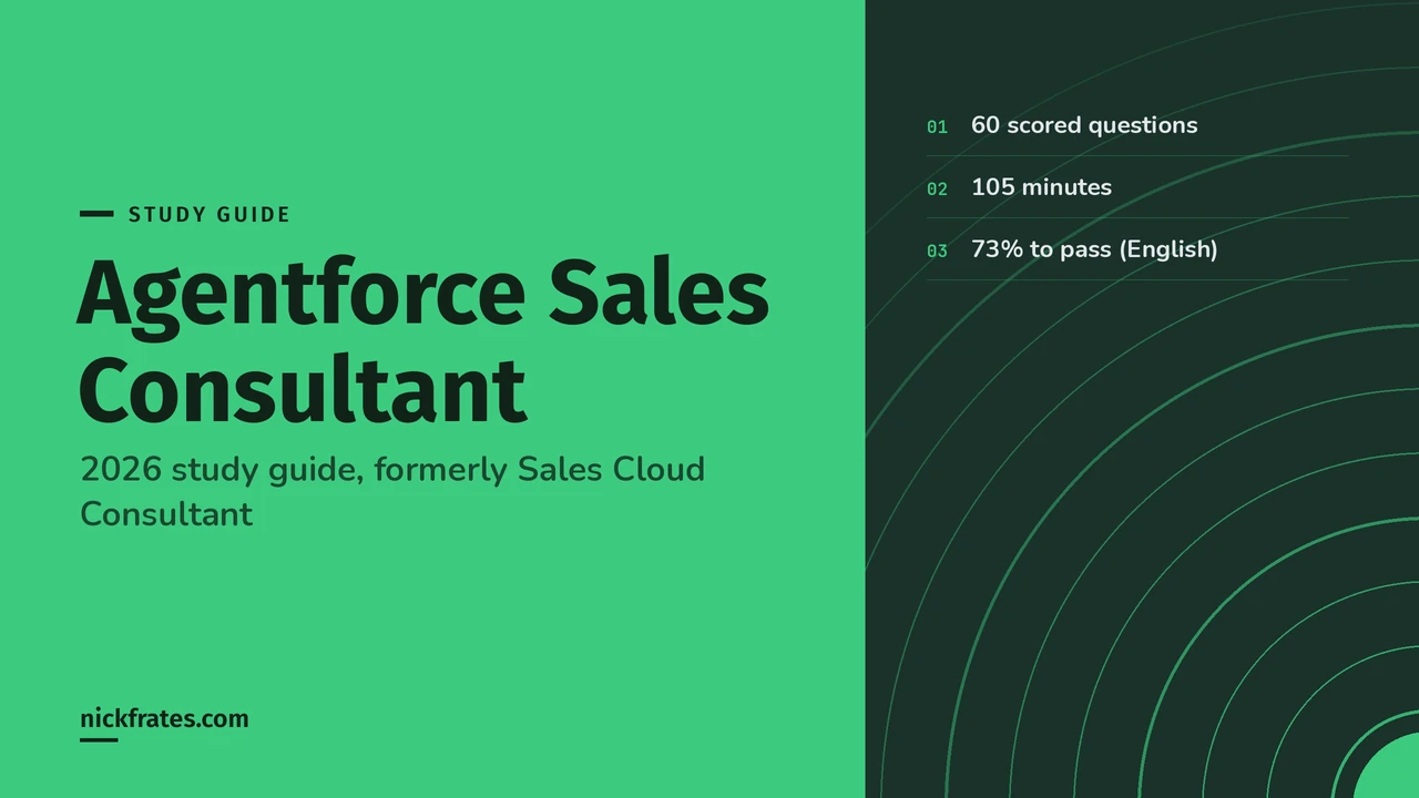 Agentforce Sales Consultant Certification Study Guide (2026): Formerly Salesforce Sales Cloud Consultant