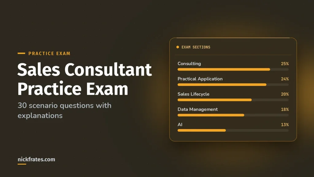 Agentforce Sales Consultant Practice Exam: 30 Scenario Questions (2026)