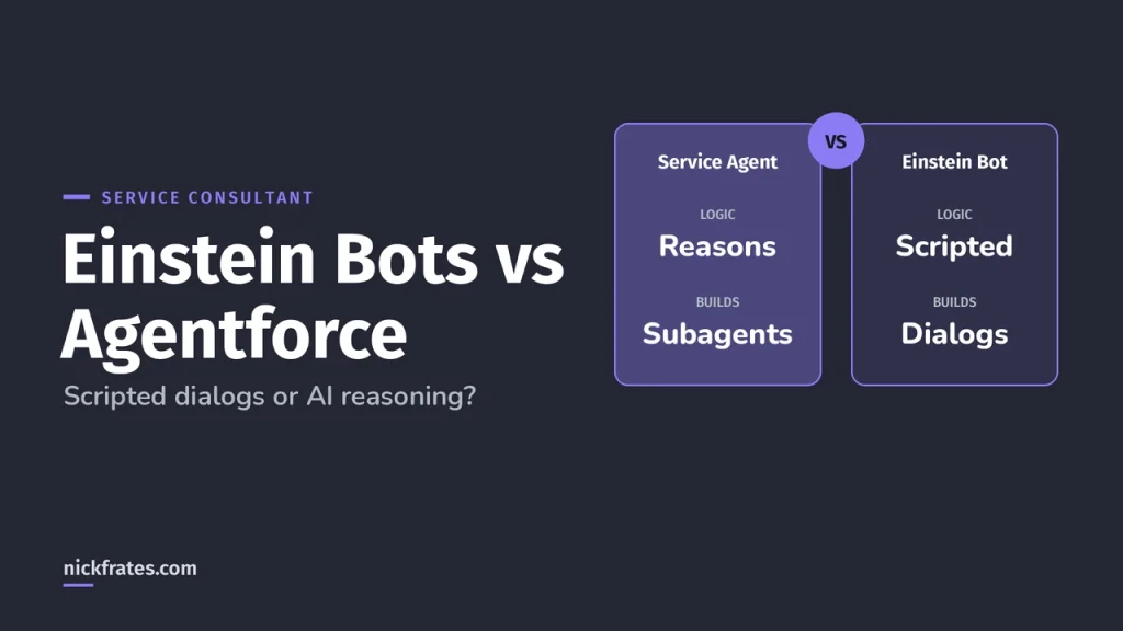 Einstein Bots vs Agentforce Service Agents