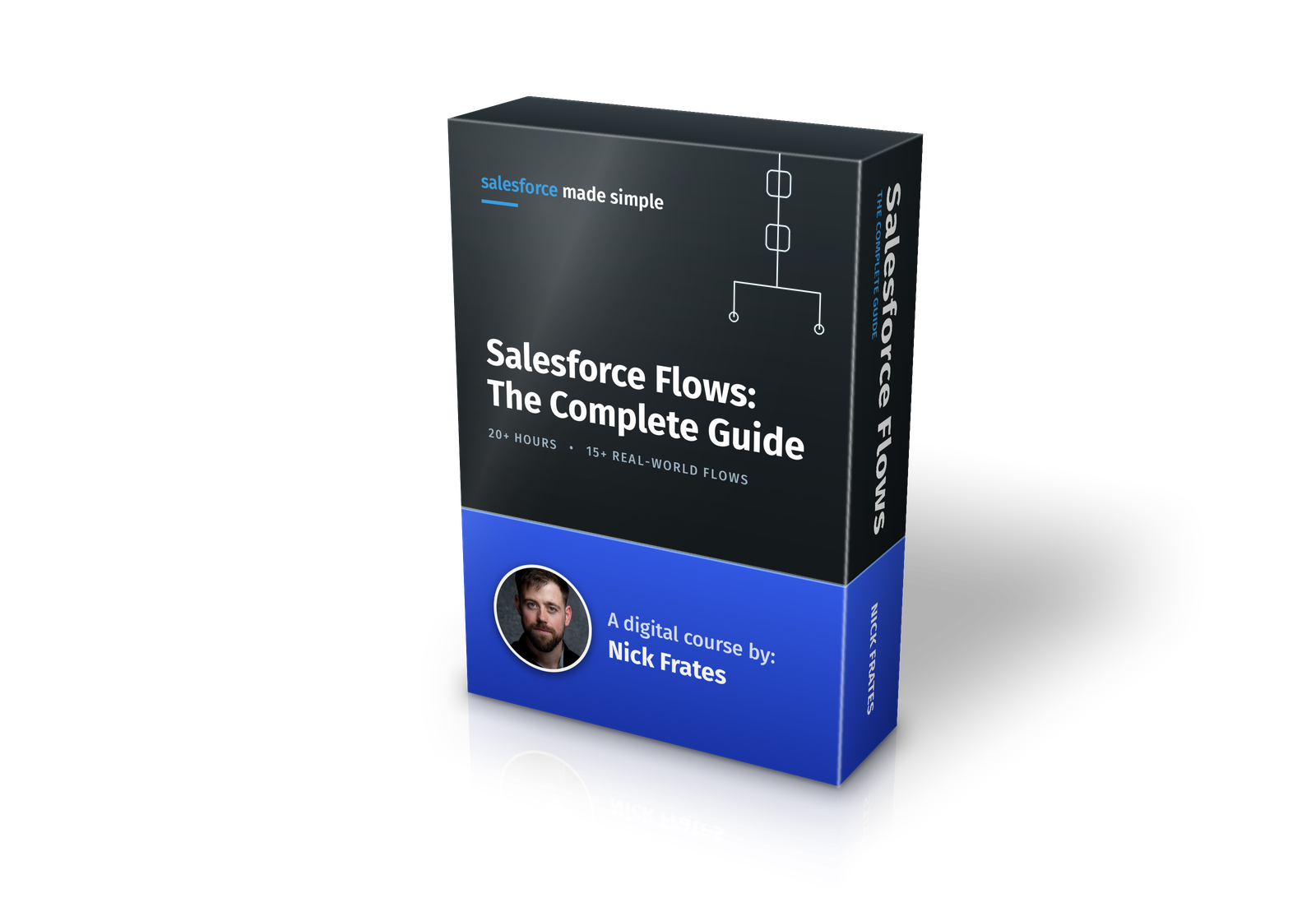Salesforce Flows: The Complete Guide course box by Nick Frates