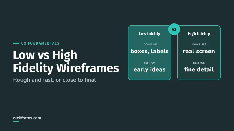 Low-Fidelity vs High-Fidelity Wireframes: Differences, Examples and When to Use Each (2026)