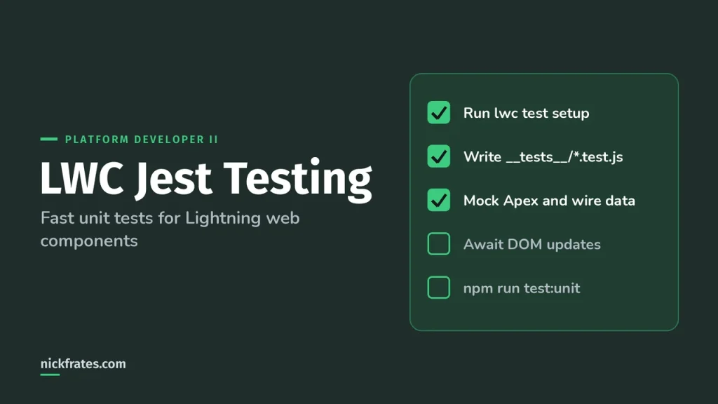 LWC Jest Testing: Set Up and Write Your First Lightning Web Component Tests