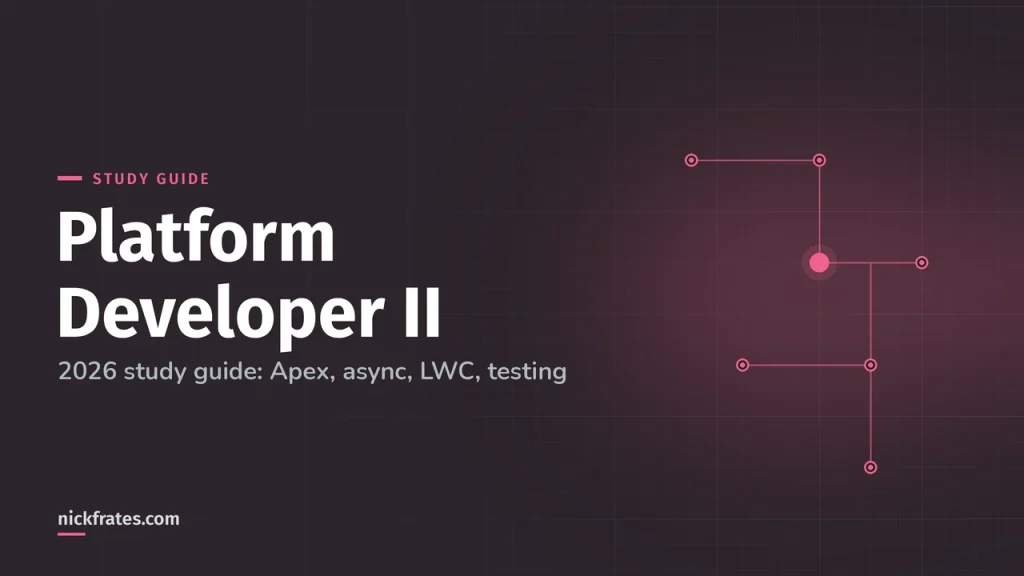 Salesforce Platform Developer II Certification Study Guide (2026): Exam Outline, Apex Patterns and Practice Questions