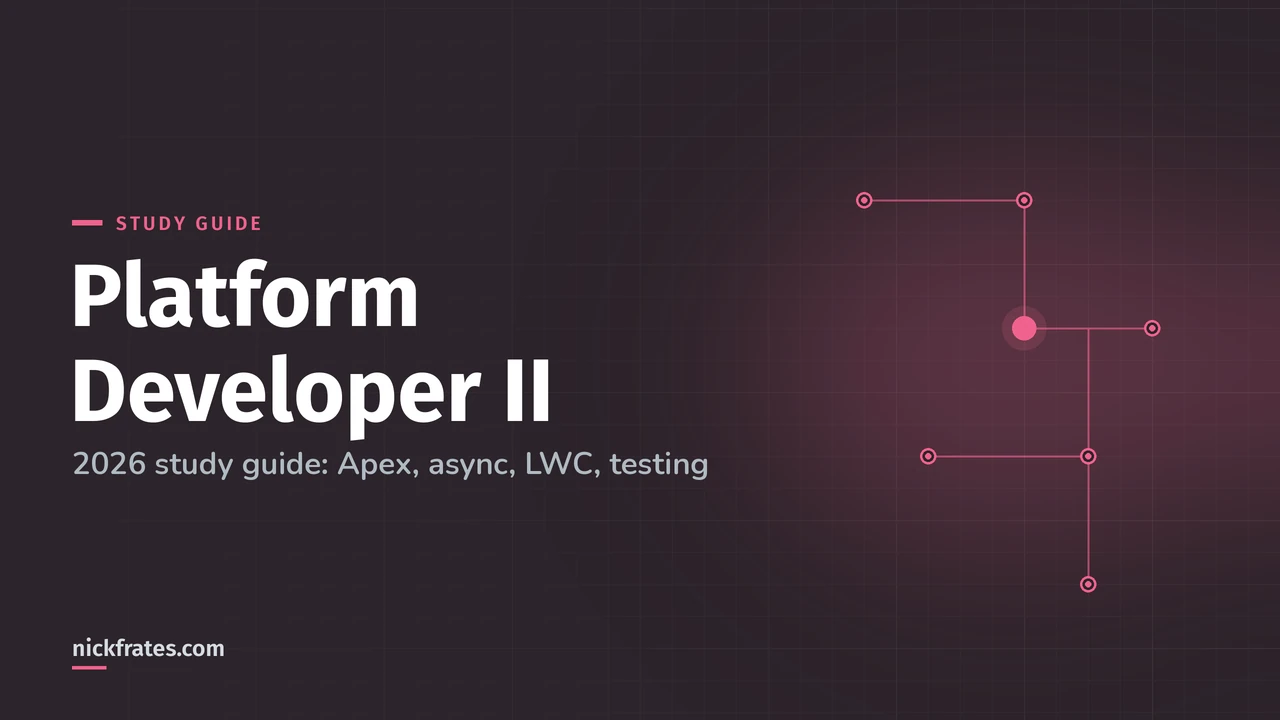 Salesforce Platform Developer II Certification Study Guide (2026): Exam Outline, Apex Patterns and Practice Questions