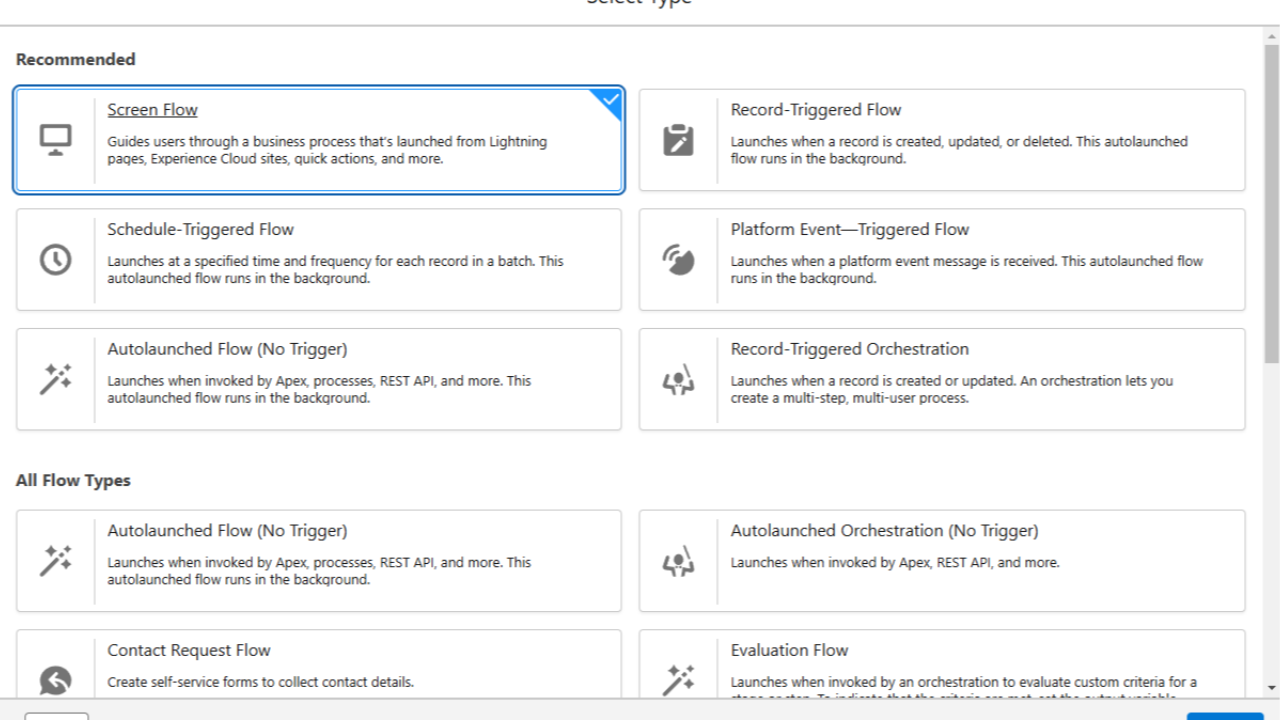 Salesforce Flow Types Explained